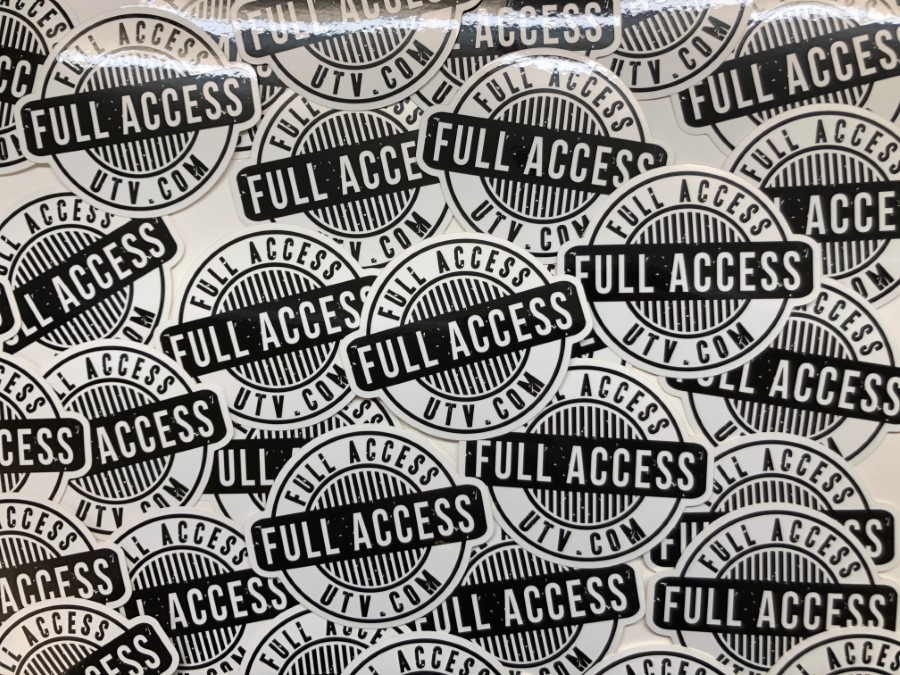 Full Access UTV Die Cut Decals 4.0" (2) Sticker